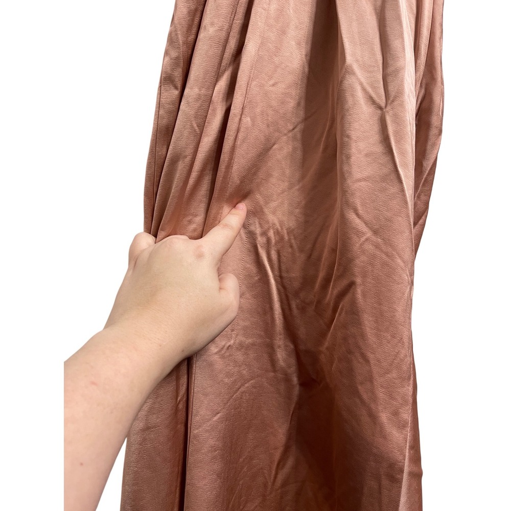 Significant Other‎ Aria Satin Cowl Midi Dress Blush Pink Ruched Slip US 6 AU 10 - Picture 8 of 8